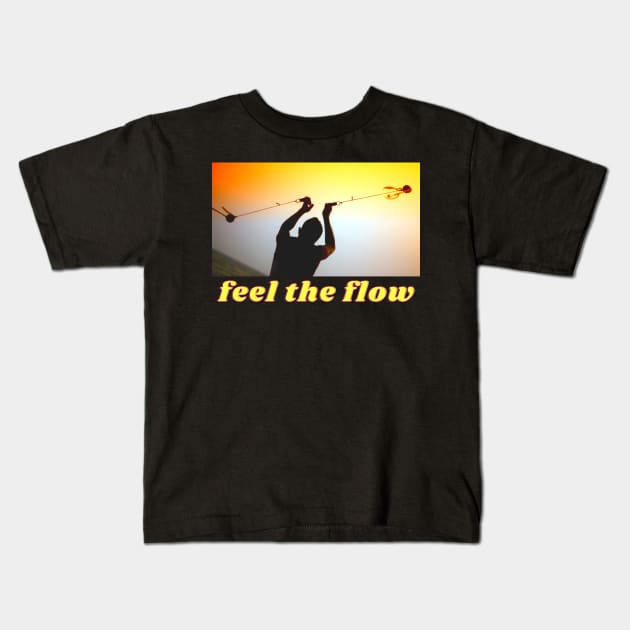 Feel the Flow Poi Jonglage Artist Kids T-Shirt by Maggini Art